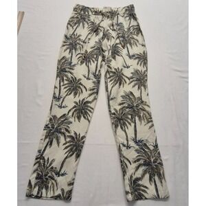 Soft Surroundings women's palm tree print lounge pants XS drawstring Tropical